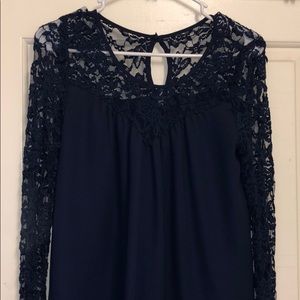 Navy blue top